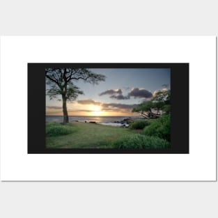 Sunset in Oahu Posters and Art